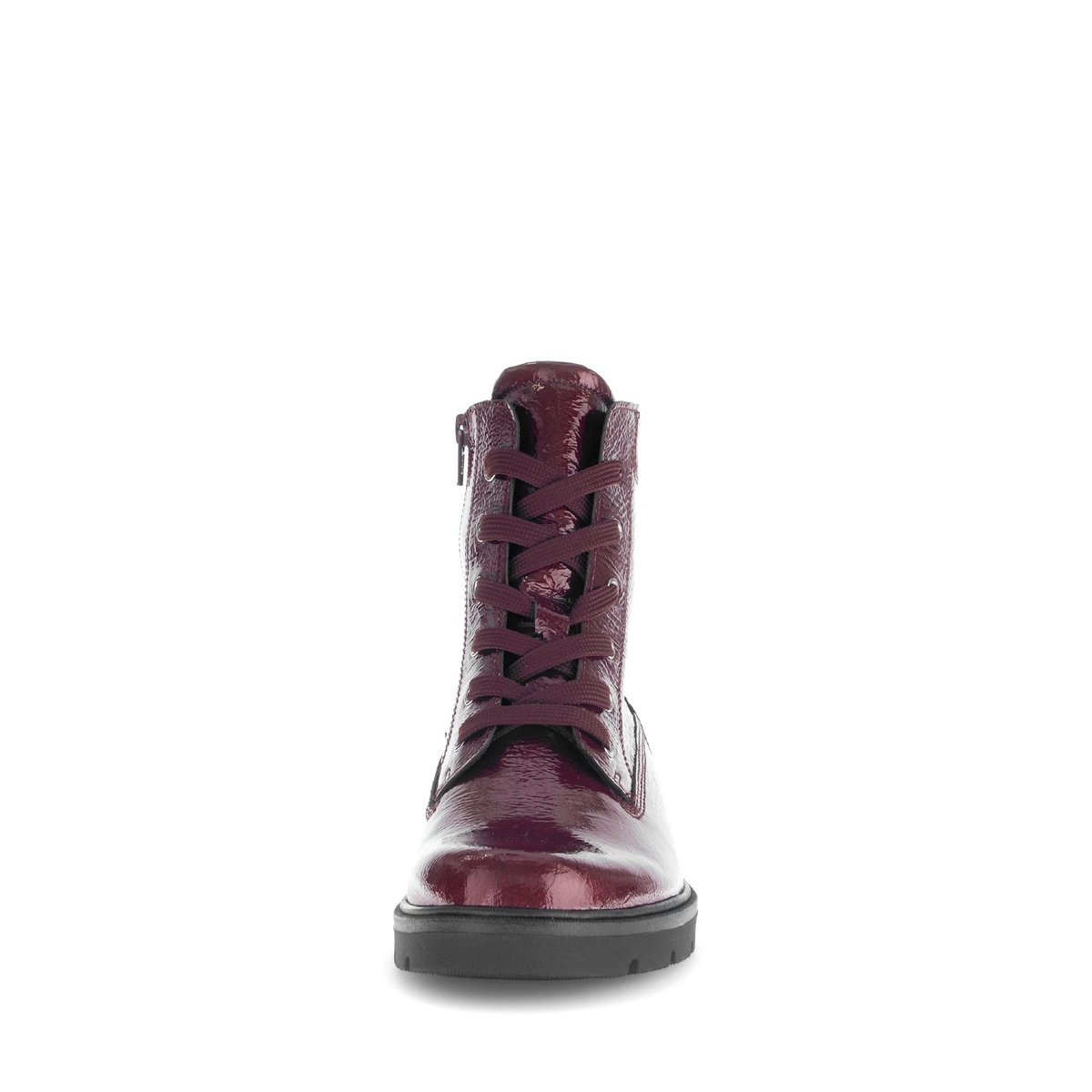Bottines en cuir verni à talon décroché rouge, GABOR