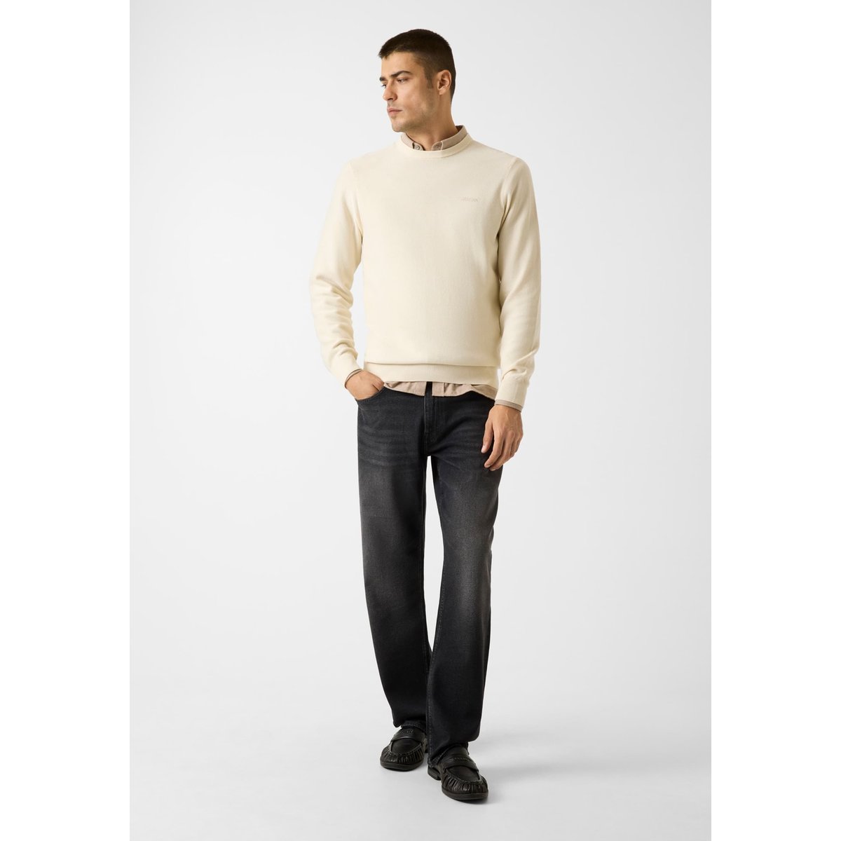 Pull En Mélange De Lyocell crème, GUESS