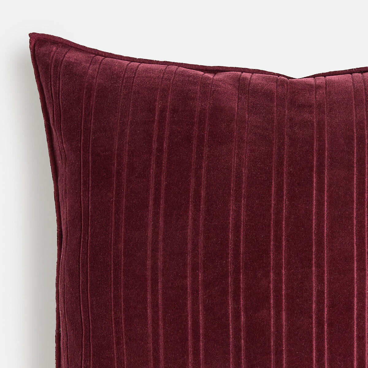 Housse de coussin 45 x 45 cm, en velours ciselé, MILO prune, LA REDOUTE INTERIEURS