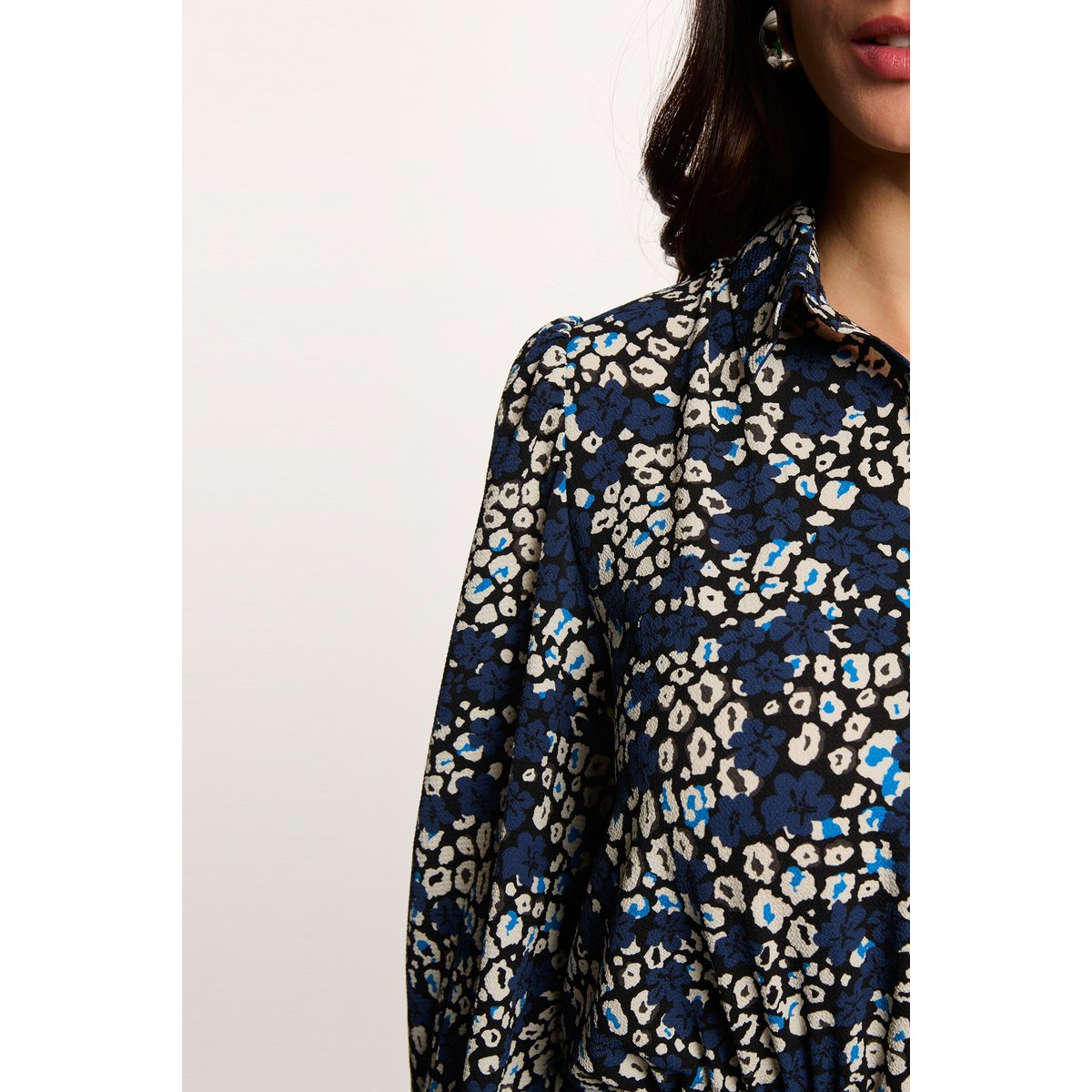 Robe courte fluide multicolore, MORGAN