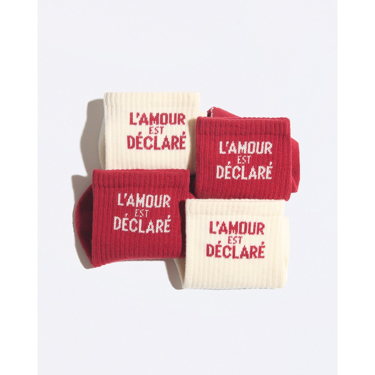 Chaussettes L'amour est déclaré rouge, EMOI EMOI