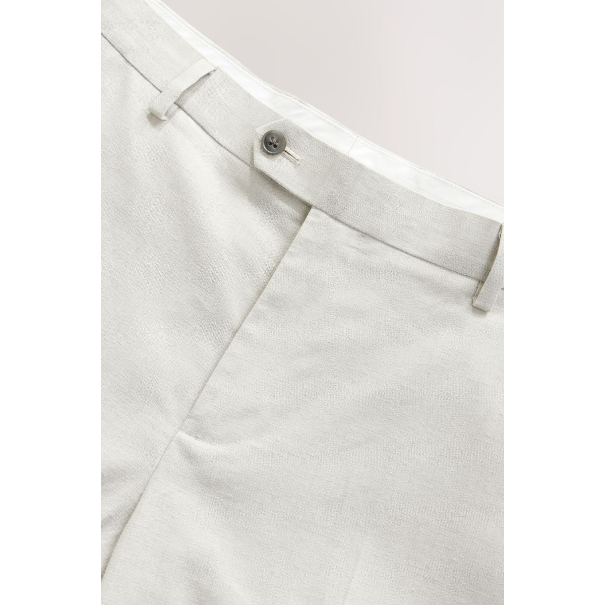 Pantalon de costume ajusté en lin texturé écru, NEXT