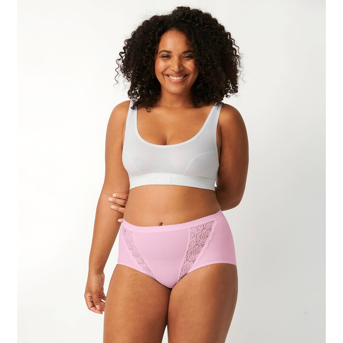 Lot de 3+1 gratuit - Culottes SLOGGI CHIC MAXI blanc + 3 roses, SLOGGI