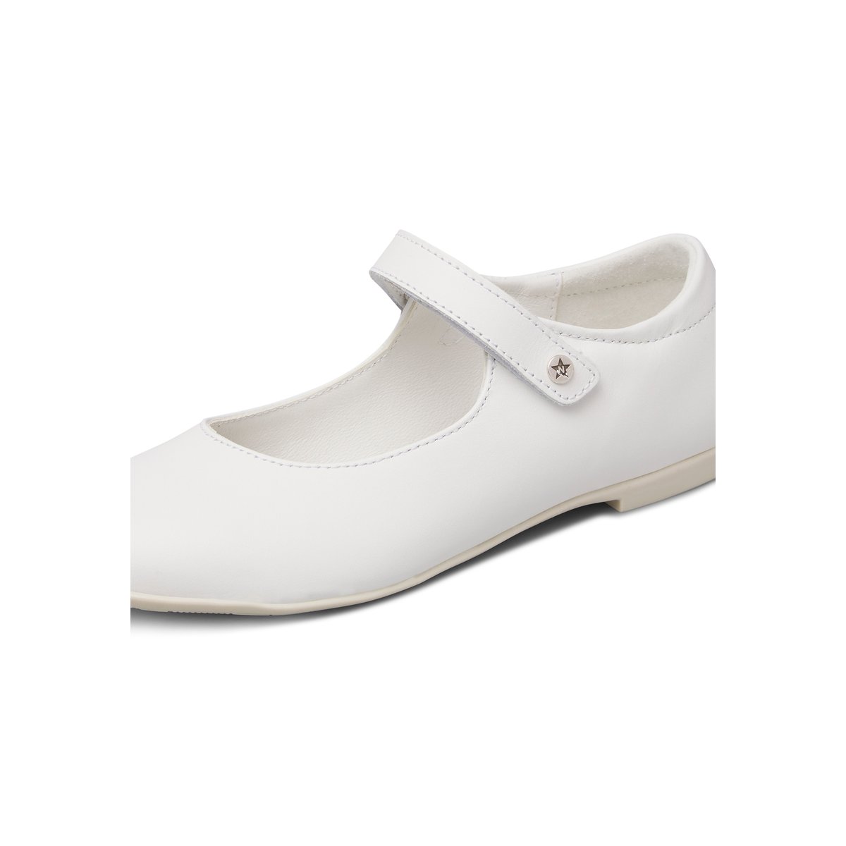Ballerines en cuir avec scratch DARLING blanc-, NATURINO