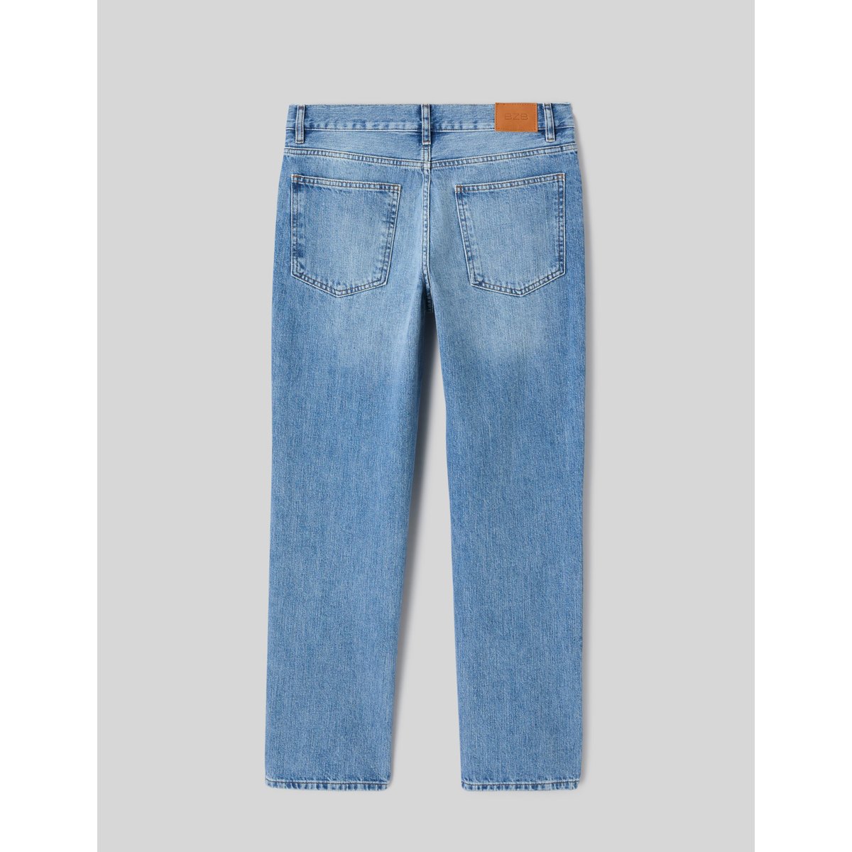 Jean straight 5 poches bleu moyen, BZB