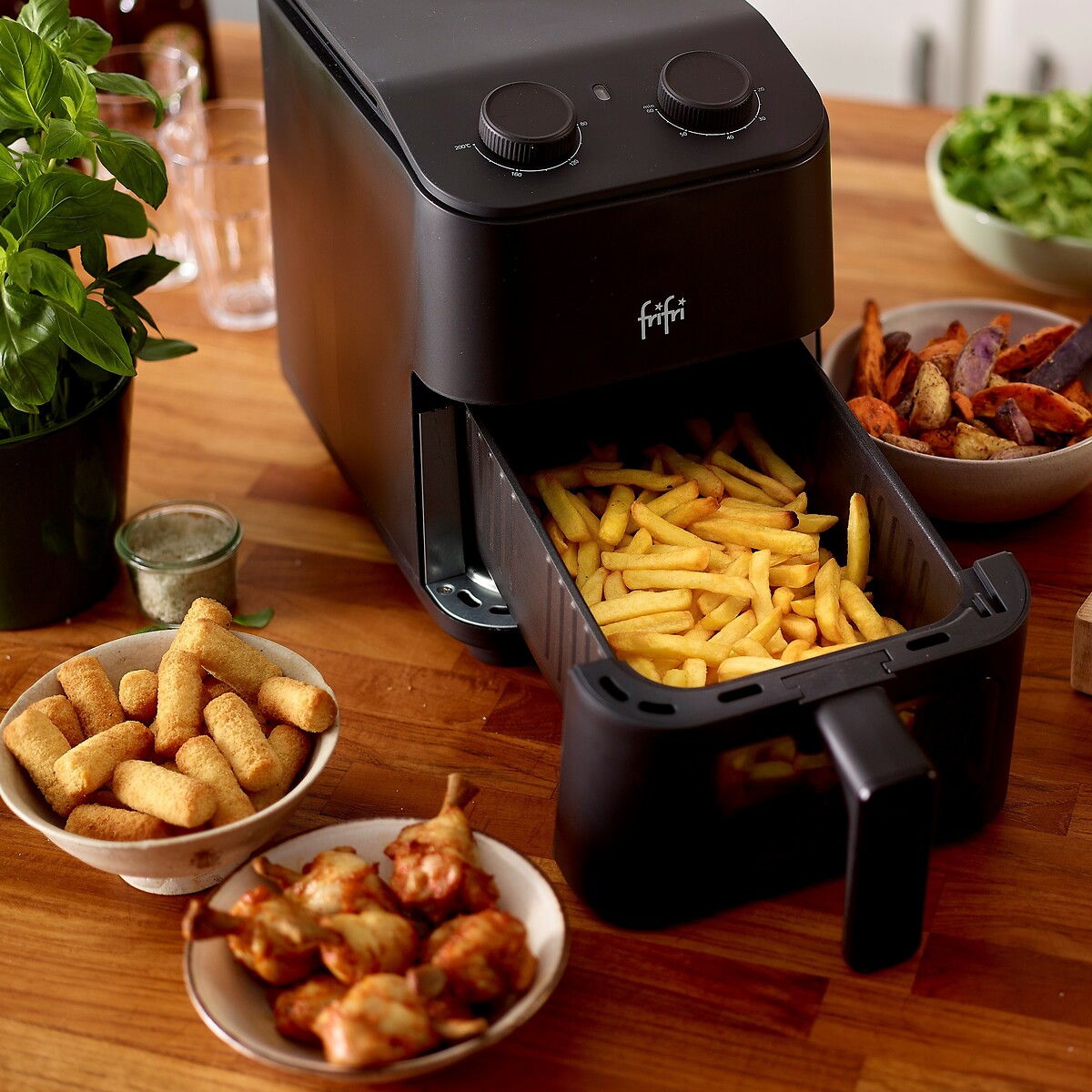 Friteuse sans huile Slim FRI0805017BLP noir, FRIFRI