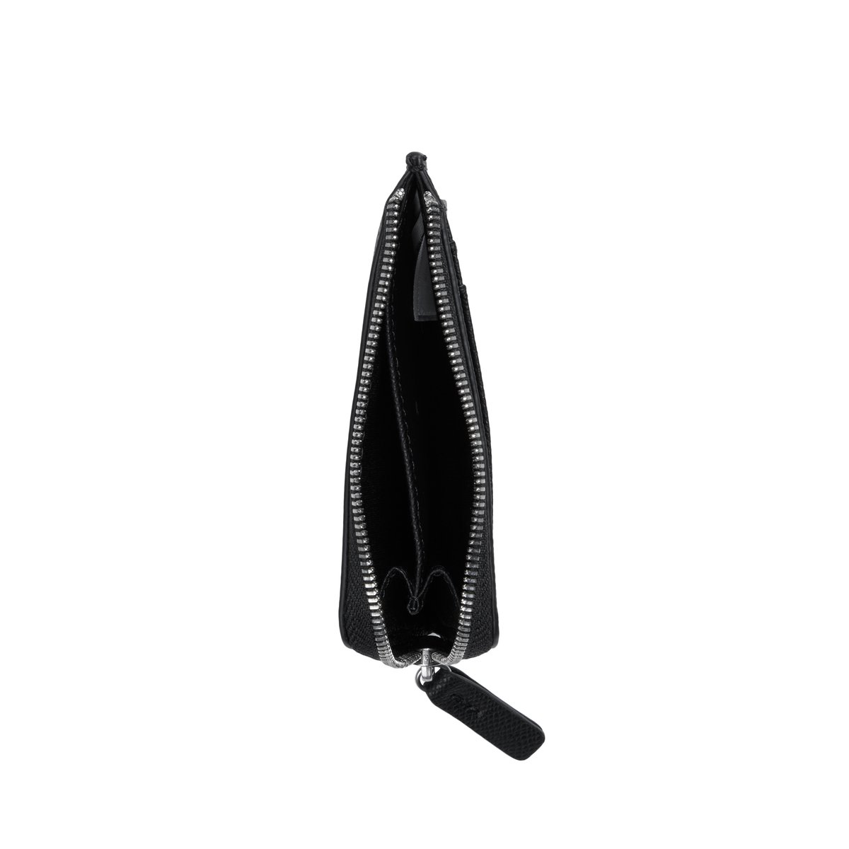 Portefeuille à fermeture éclair, modèle Timon fabriqué à partir d'un substitut de cuir en polyester recyclé noir, MARC O'POLO