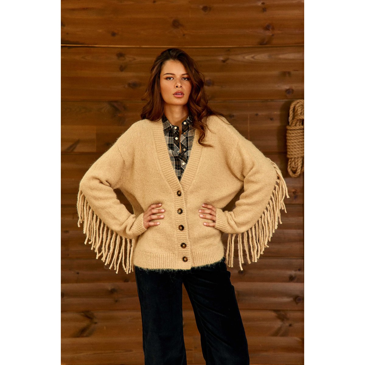 GILET uni MERY 15-camel, LA PETITE ETOILE