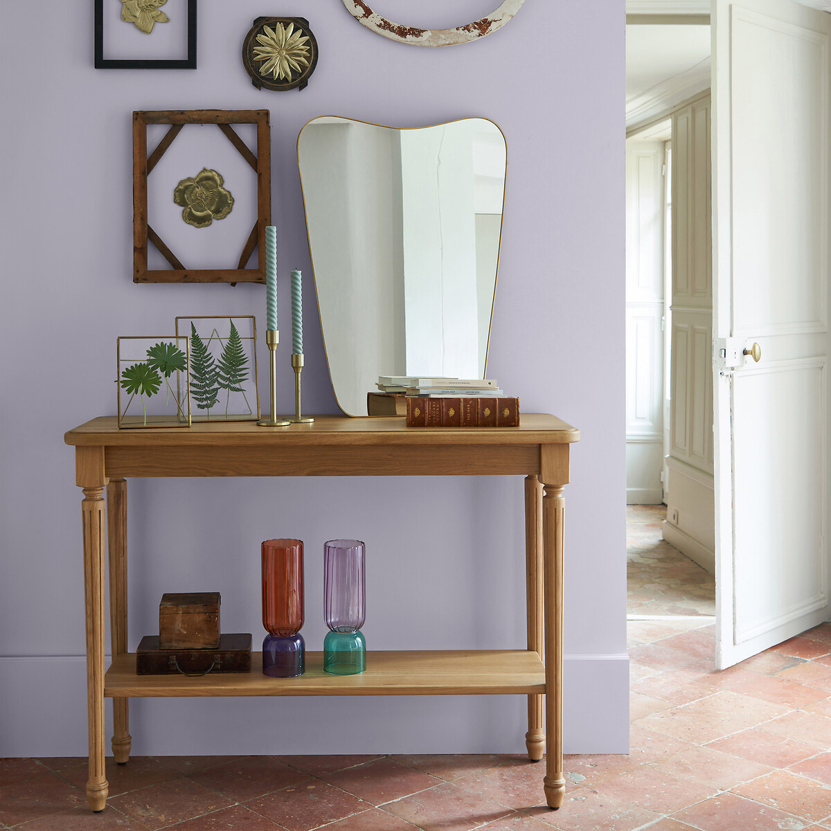 Set van 2 kandelaars in messing, Oror messing, LA REDOUTE INTERIEURS