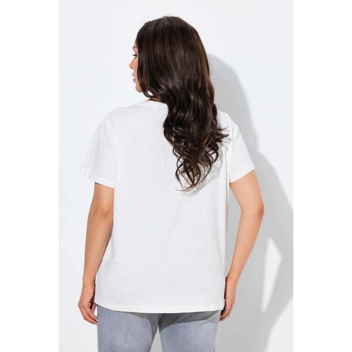 T-shirt « Plant Power », coupe Relaxed Fit blanc cassé, ULLA POPKEN