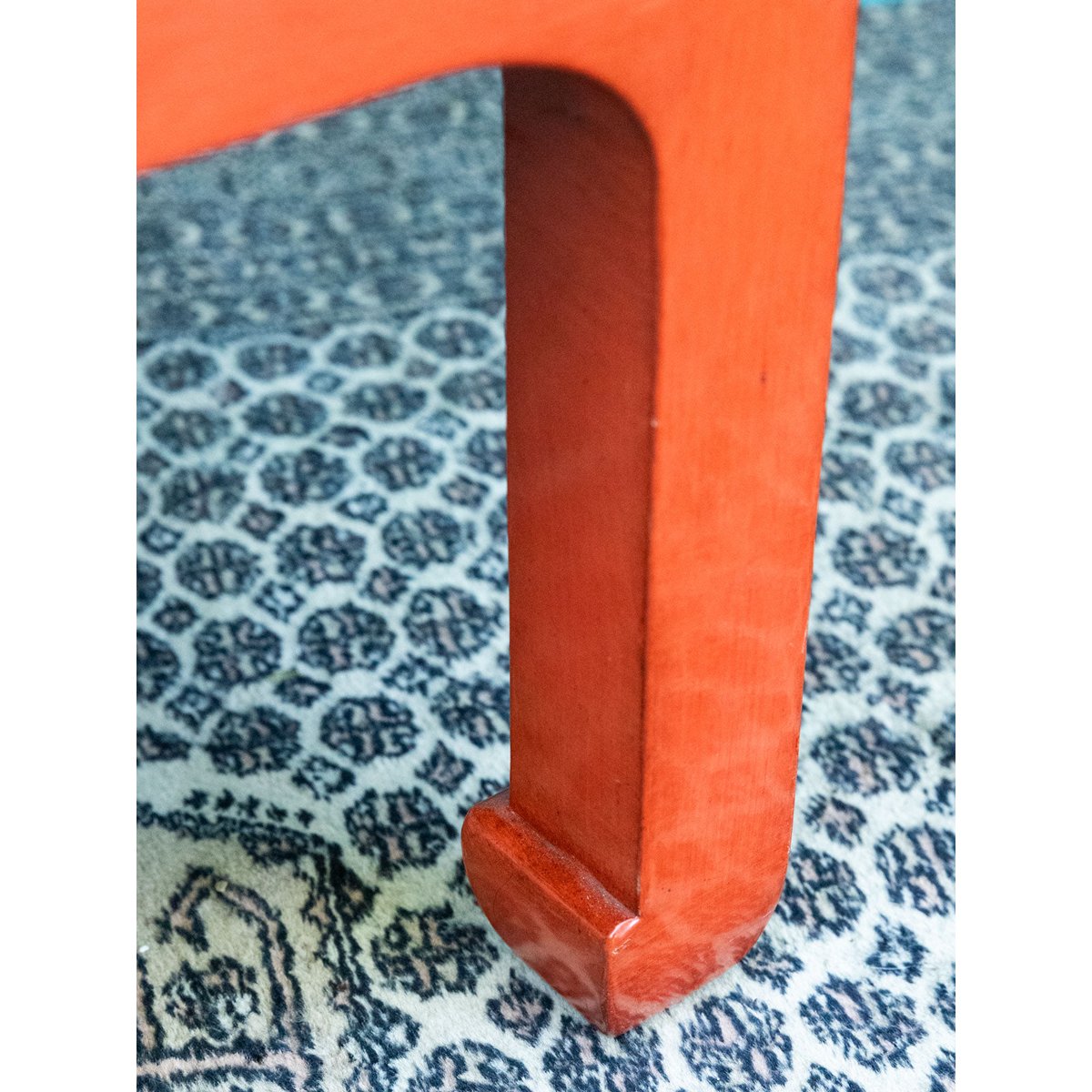 Table basse en bois laqué rouge Donna N°1609 - Bon état rouge, DEBONGOUT