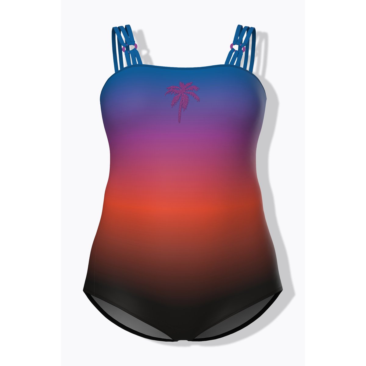 Maillot de bain avec bonnets souples bleu roi, ULLA POPKEN