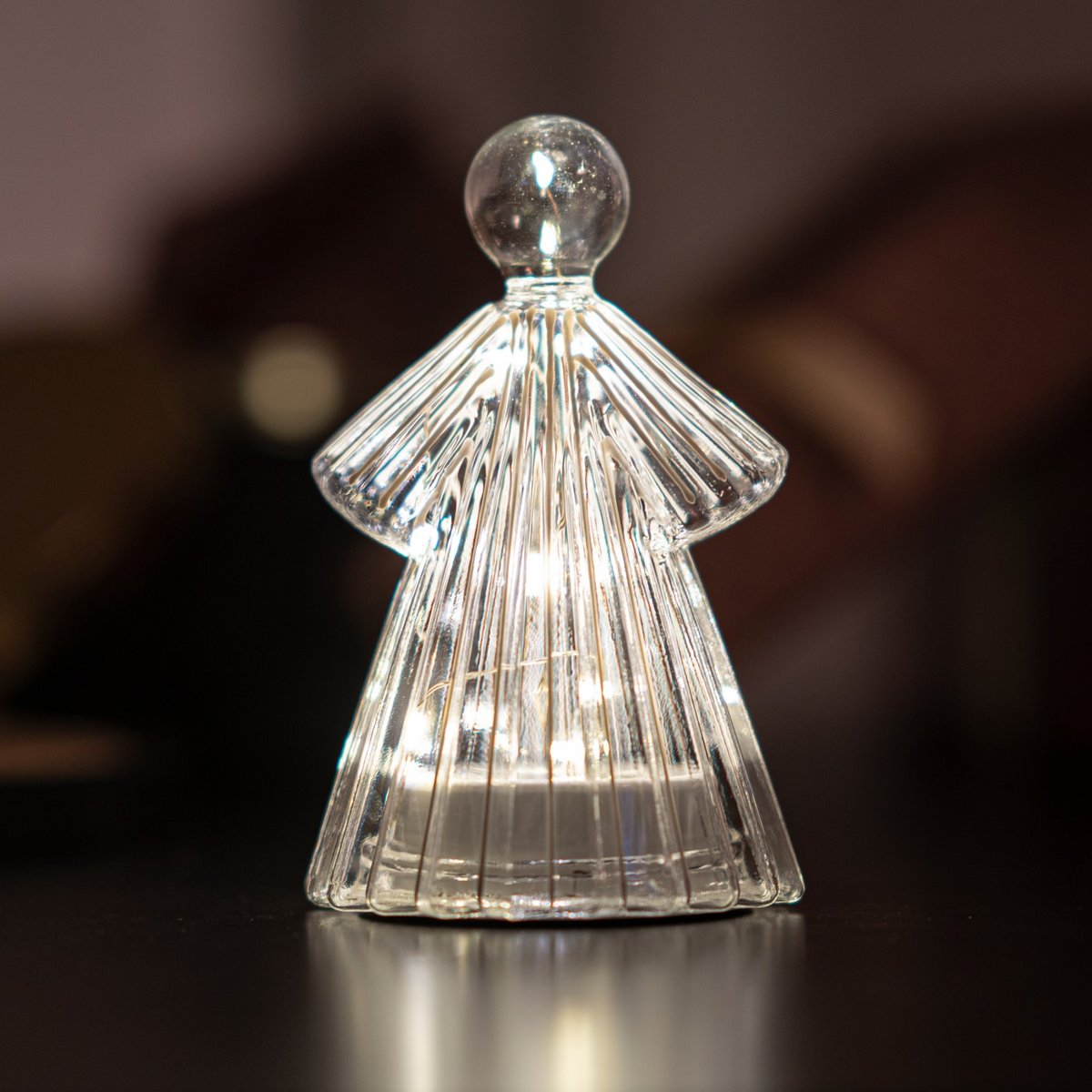 Ange lumineux Alberte 14cm LED transparent, SIRIUS