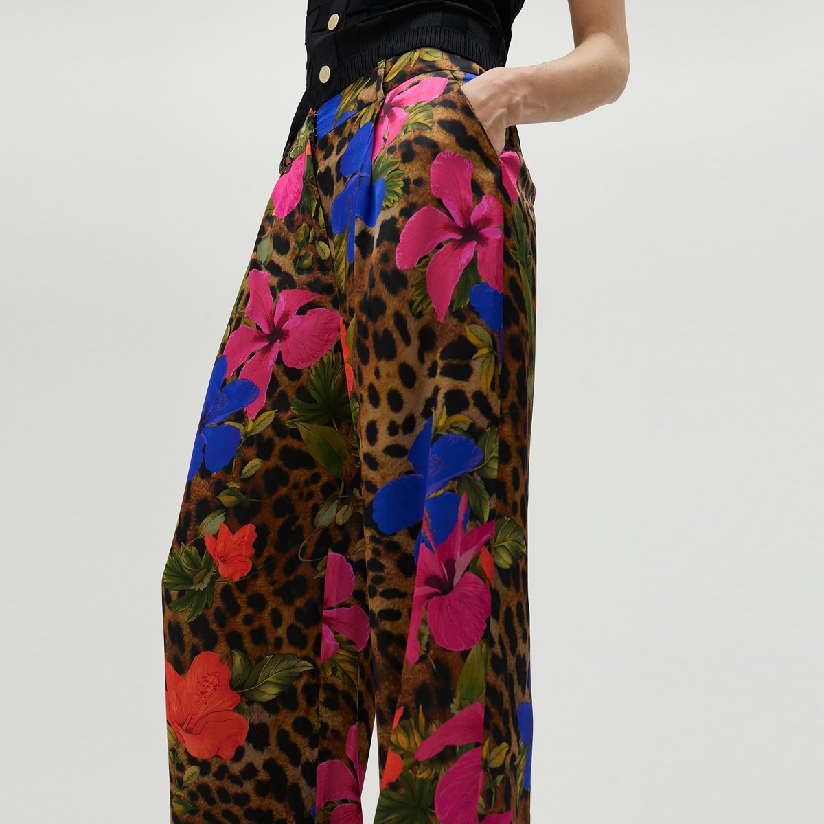 Pantalon à pinces fluide léopard, LOLA CASADEMUNT
