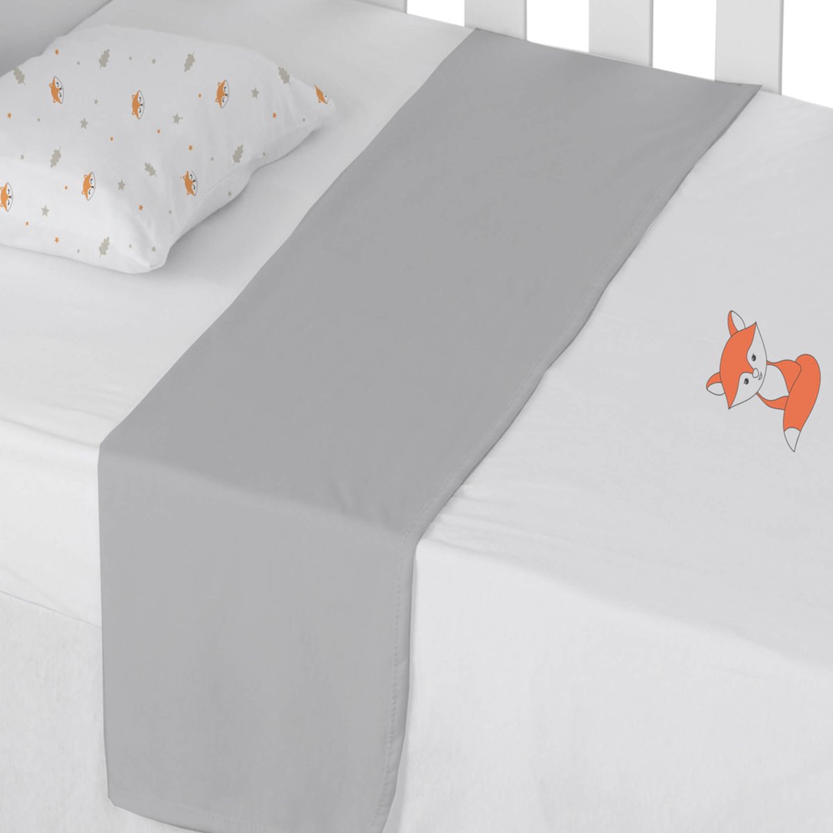Parure de lit FOX blanc, BABY FOX