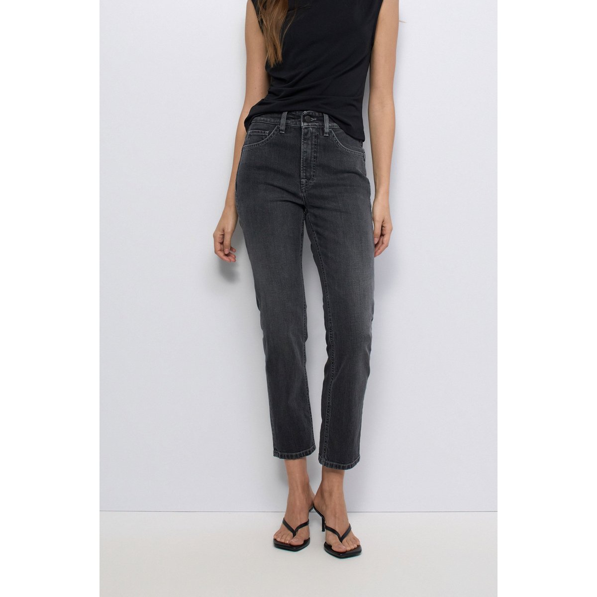 JEAN FAITH PUSH IN CROPPED SLIM noir, SALSA JEANS
