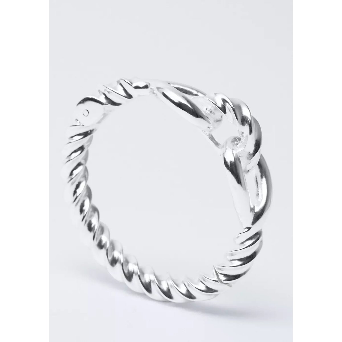 Bracelet rigide à nœud argent, MANGO