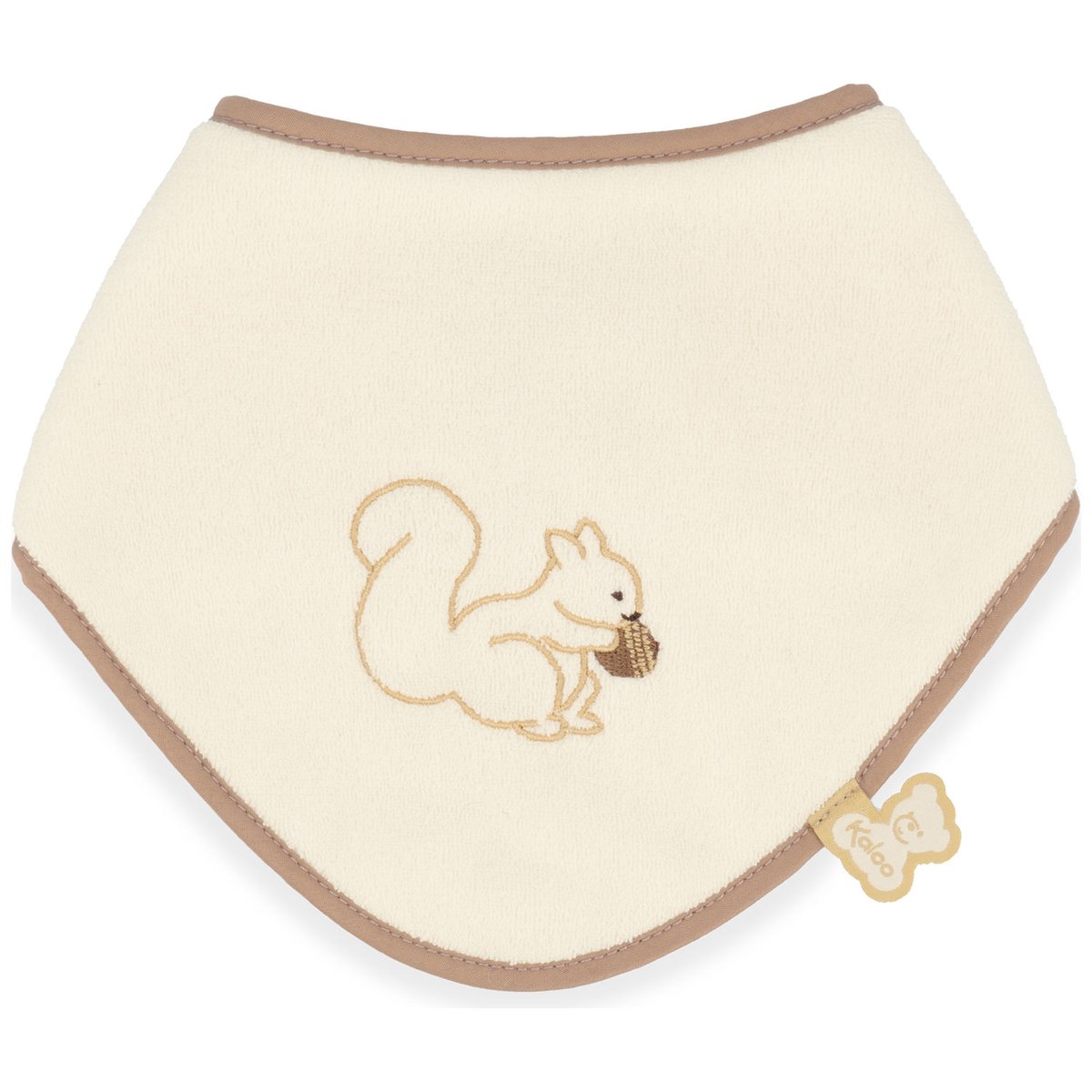 Coffret bavoir et grignoteuse beige, marron, KALOO