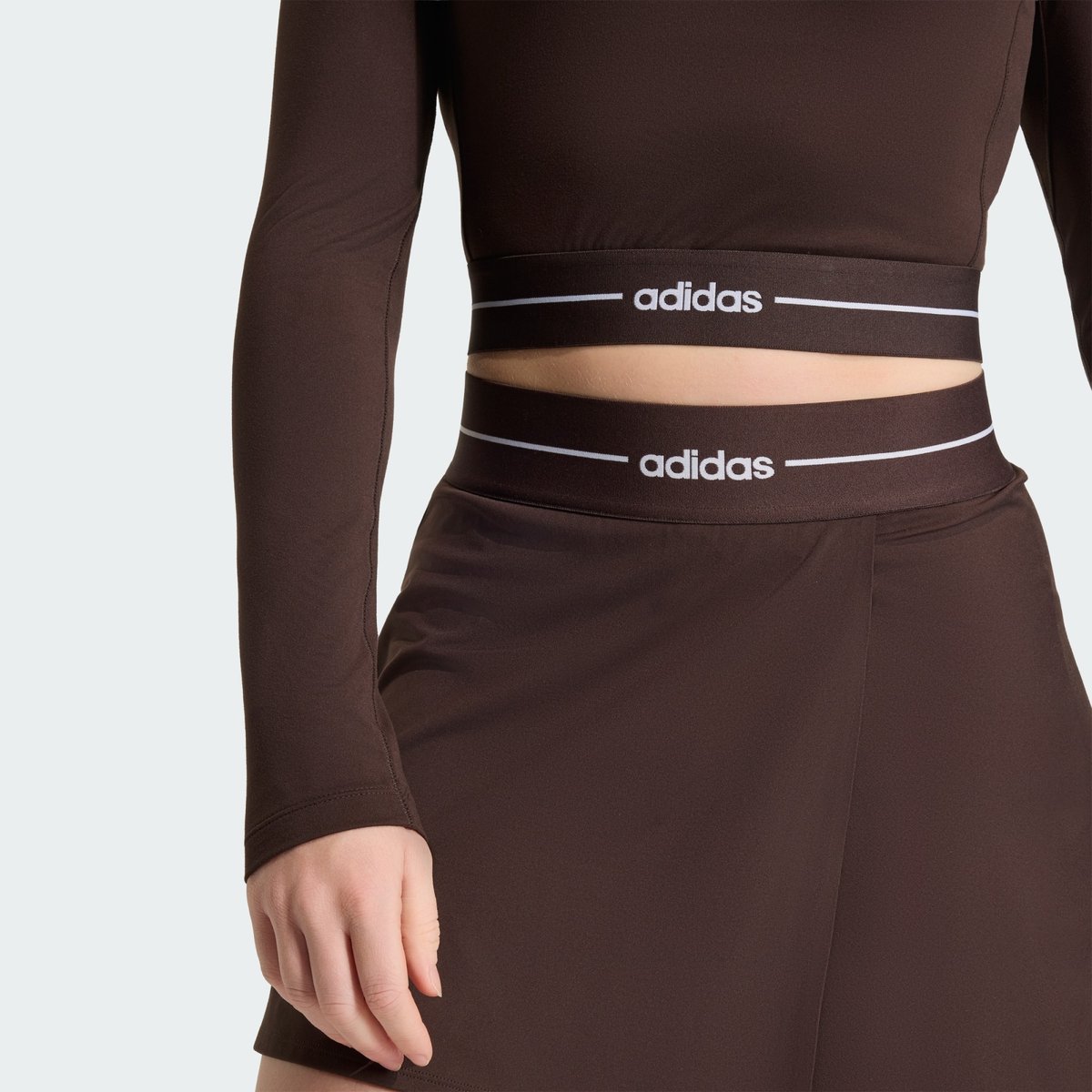 T-Shirt Manches Longues Cropped Hyperglam T-Shirt Manches Longues Cropped Hyperglam aurora coffee, adidas Performance