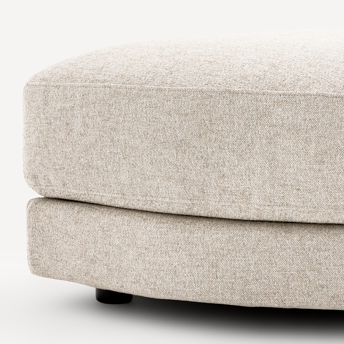 Repose-pieds modulable en texturé viscose et lin, TIBERIO naturel, AM.PM