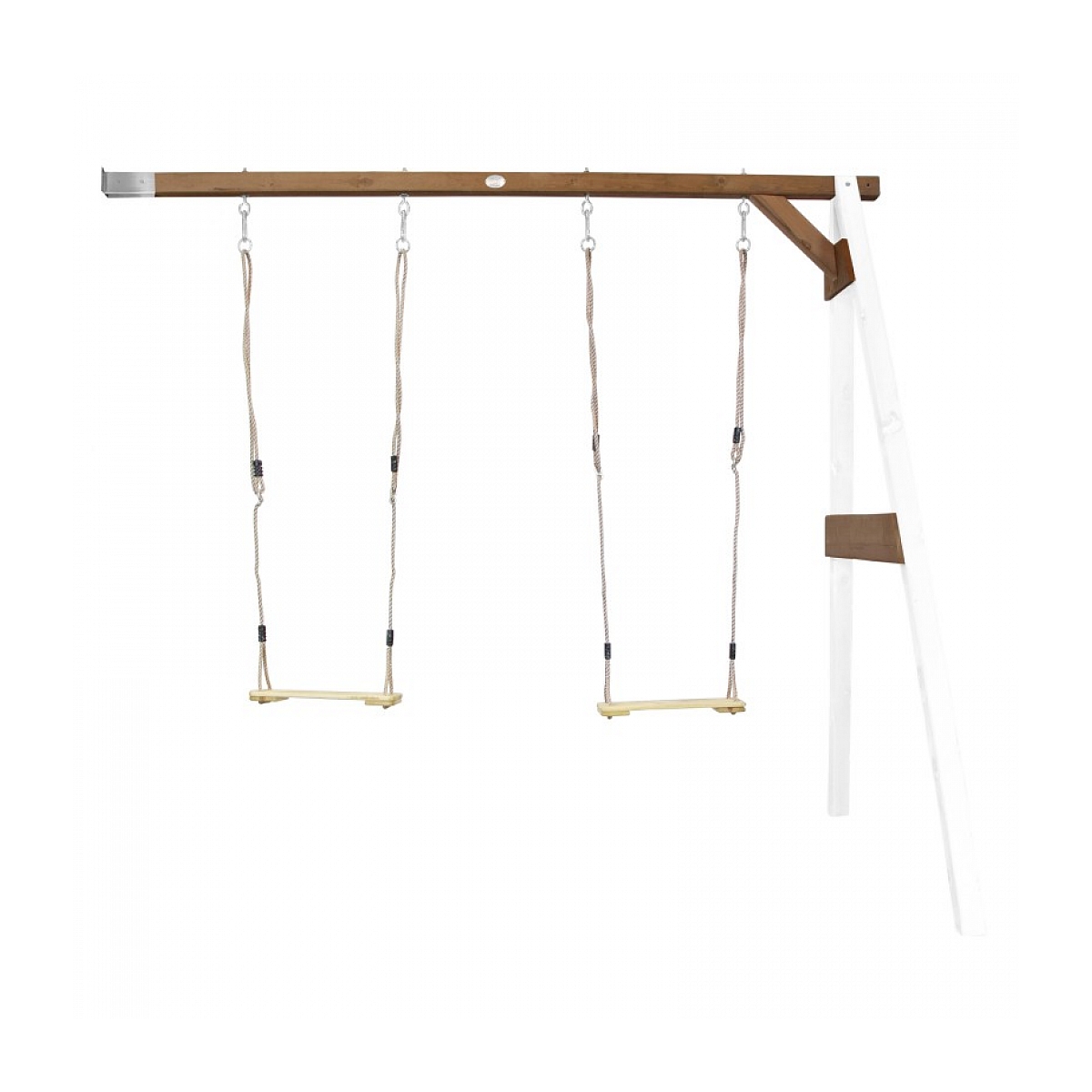 AXI Portique mural en bois Blanc Marron 2 agrès 160x244x207cm couleur unique, AXI HOUSE