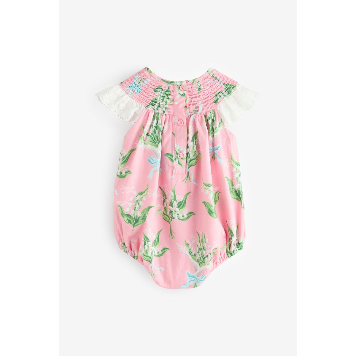 Barboteuse brodée bébé cath kidston rose motif fleurs, NEXT
