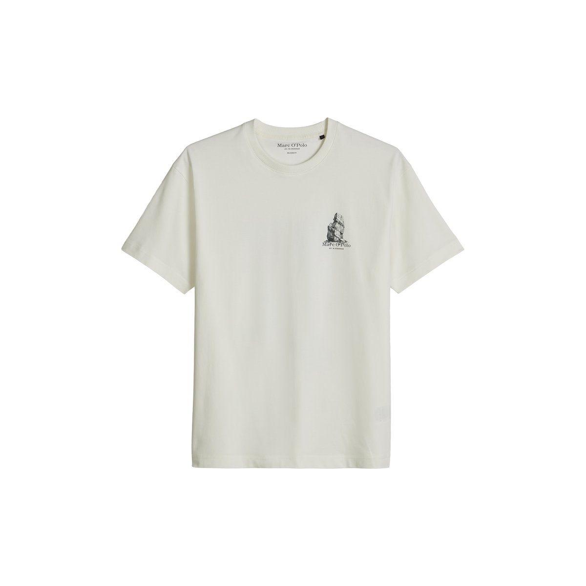 T-shirt regular avec un grand imprimé au dos blanc, MARC O'POLO