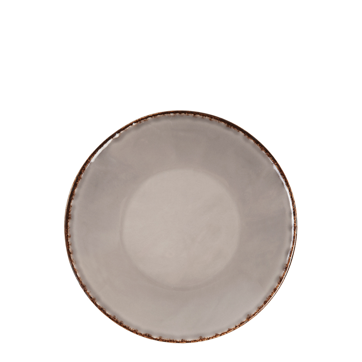Assiette à dessert décorative en grès D22 gris, SIA DECO