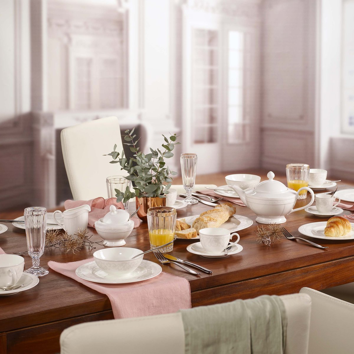 Soucoupe Tasse Moka GRAY PEARL couleur unique, VILLEROY & BOCH SIGNATURE
