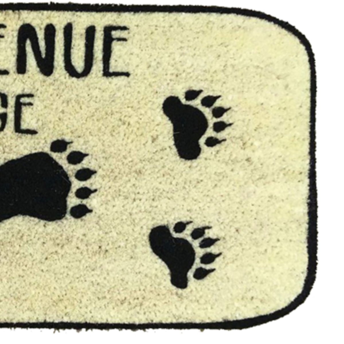 Paillasson en coco marron et noir bienvenue au refuge - 40x70cm marron, WADIGA
