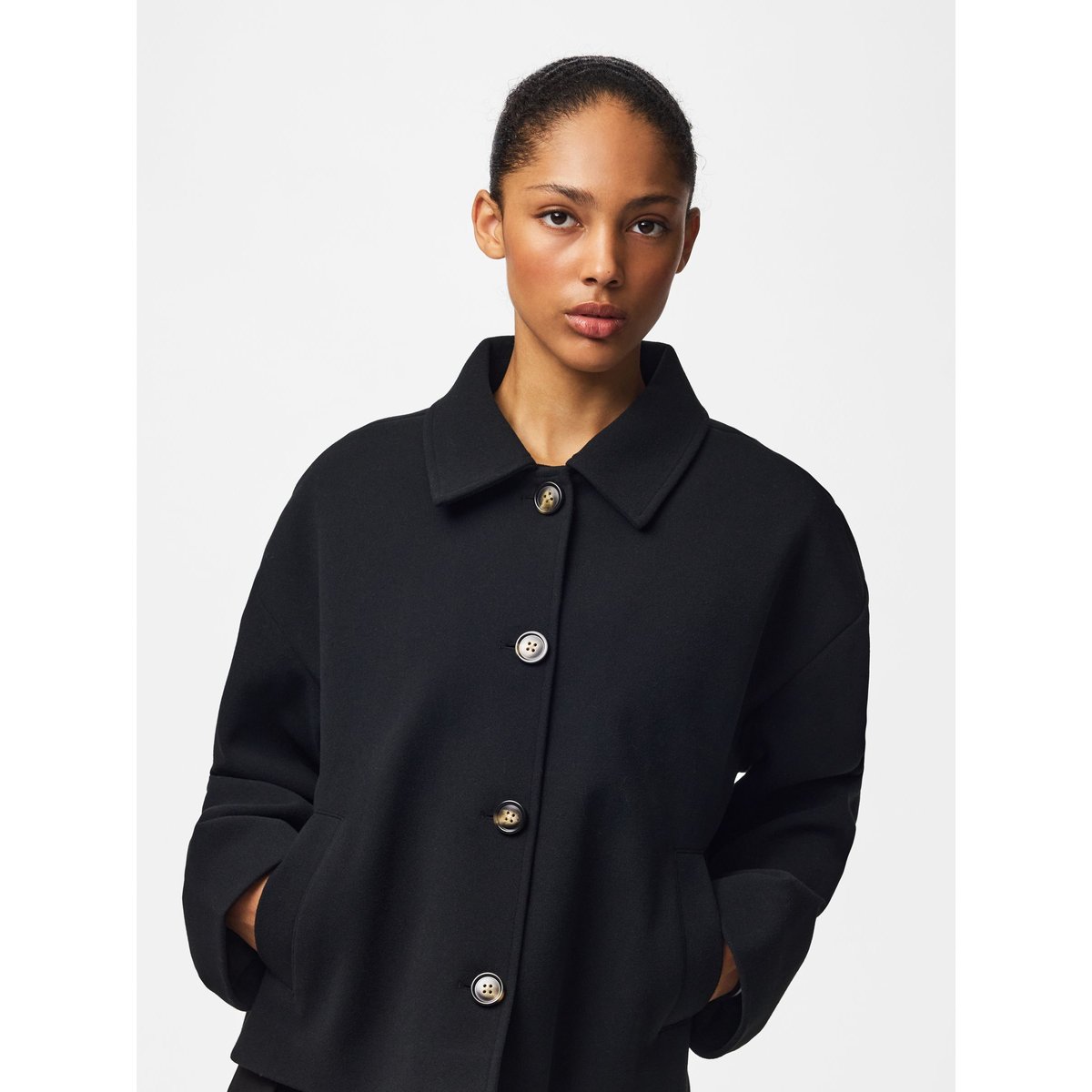 Manteau noir - black1, PIECES