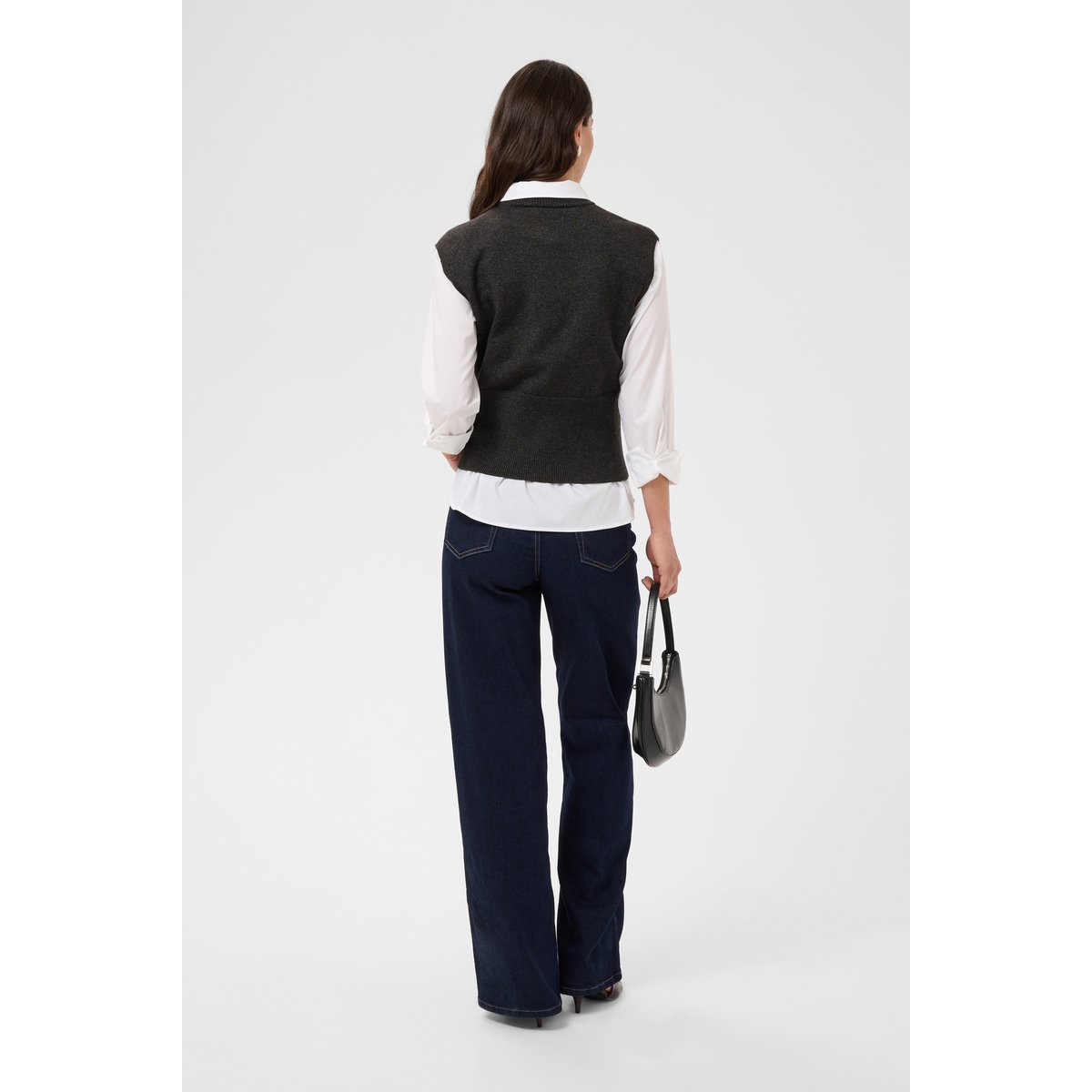 Manteau tricoté gris dark grey melange, KAFFE