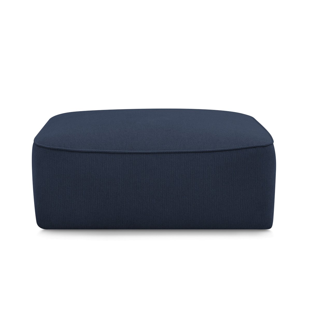 Pouf tissu chiné, LEOPOLD bleu foncé, BOBOCHIC