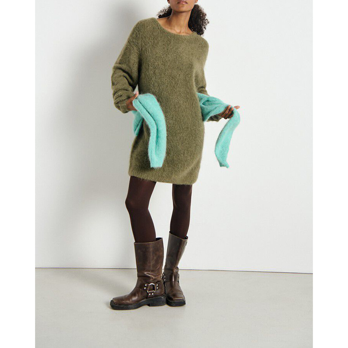 Niby Mini Jumper Dress with Crew Neck 90005637, AMERICAN VINTAGE