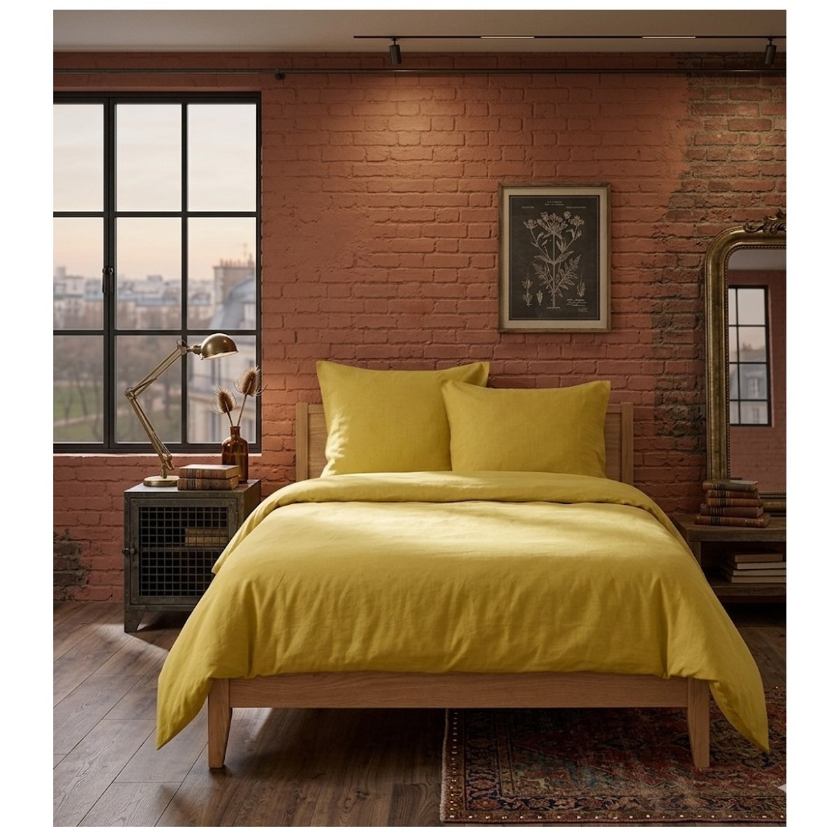 Parure de lit Collection Cocon moutarde, EDEN