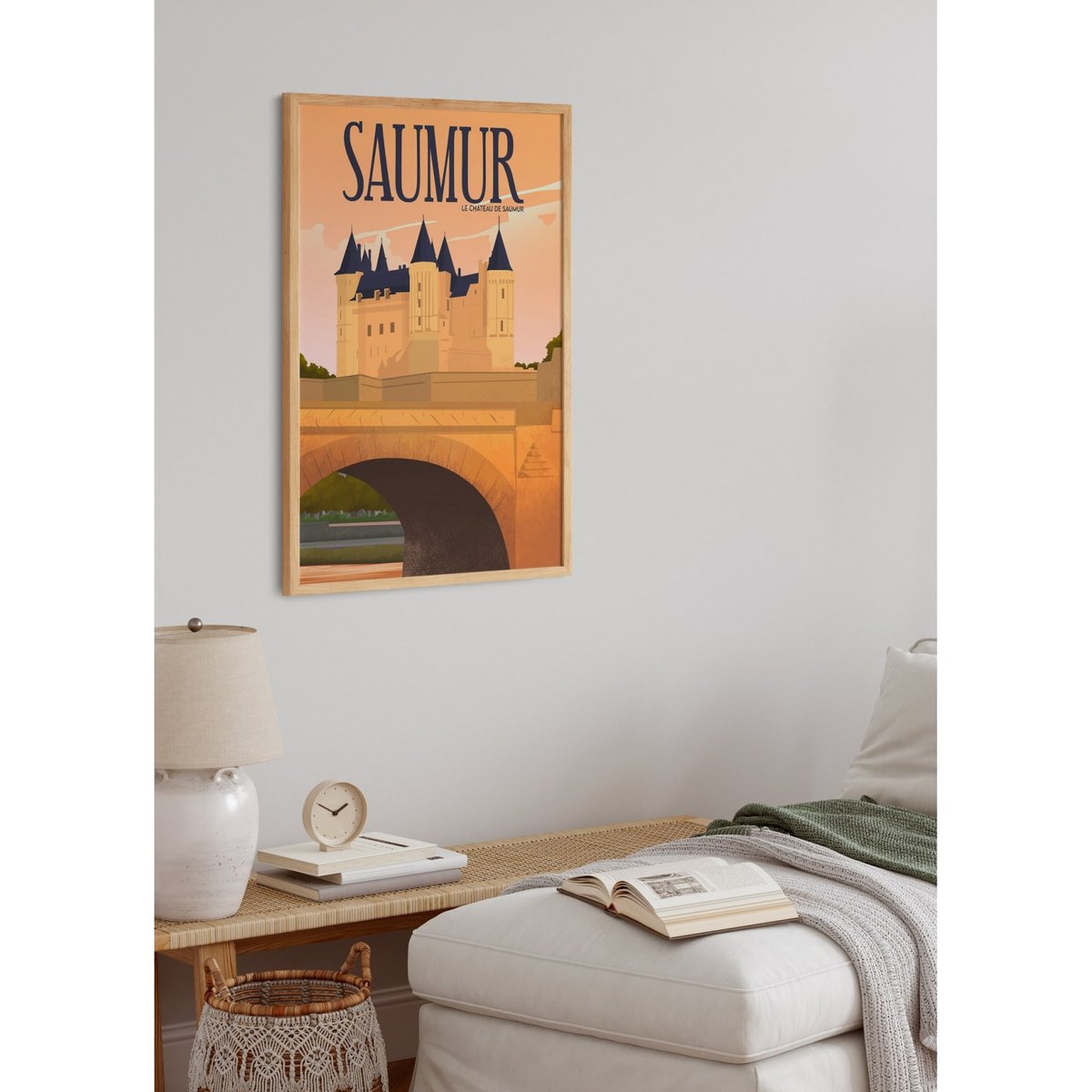 Affiche ville Saumur blanc, L'AFFICHERIE