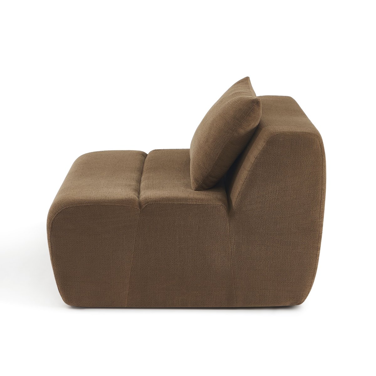 Chauffeuse 1 place en tissu marron, PANTONE