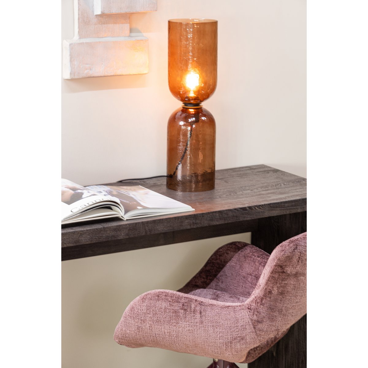 Table d'appoint en mdf MAAN marron foncé, WOOOD