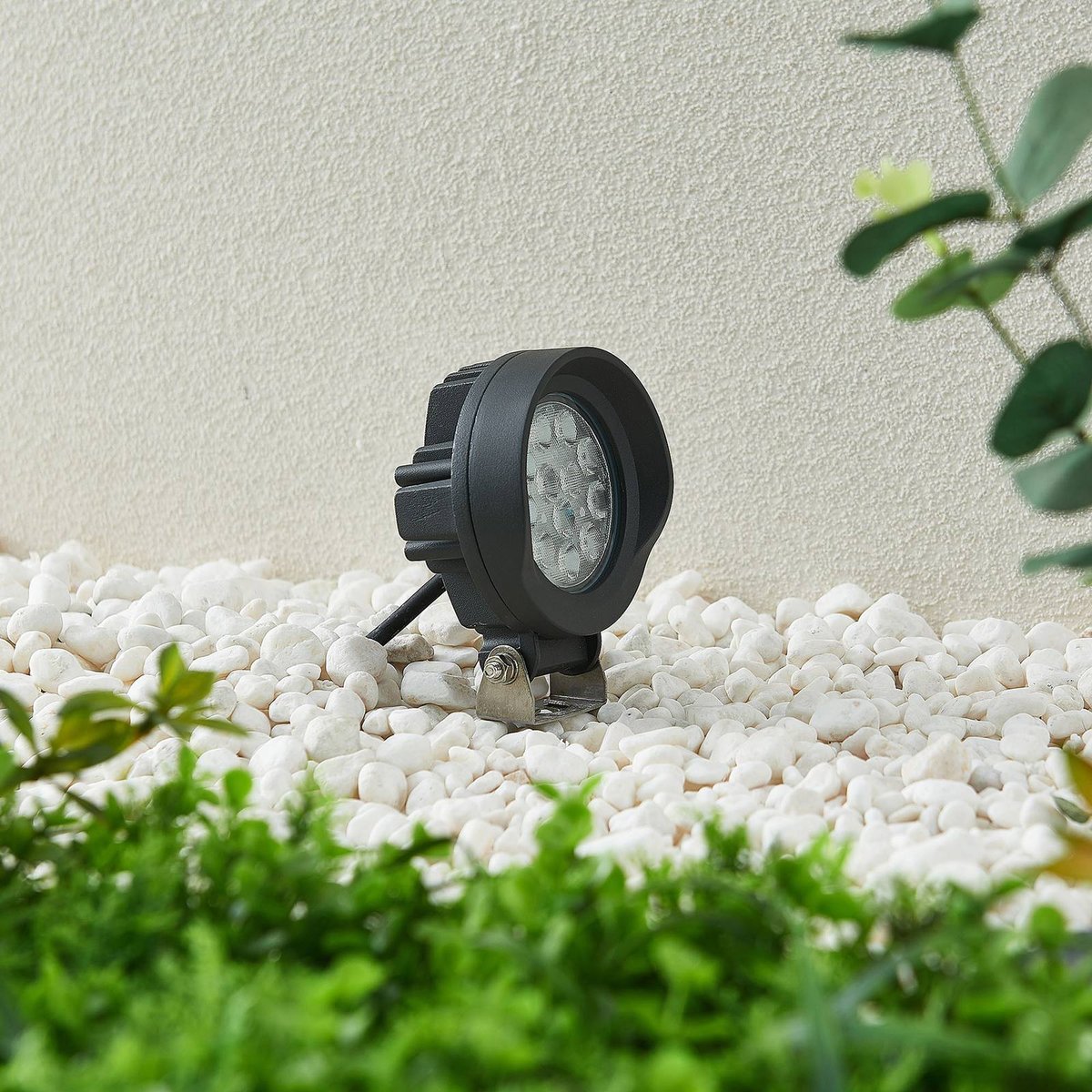 Luminaire extérieur en aluminium moderneLED gris foncé, LINDBY