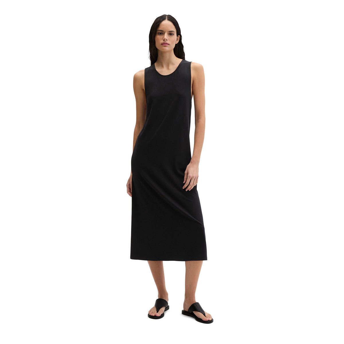 Robe en jersey shaped avec détail de nœuds en LENZING™ ECOVERO™ noir, MARC O'POLO