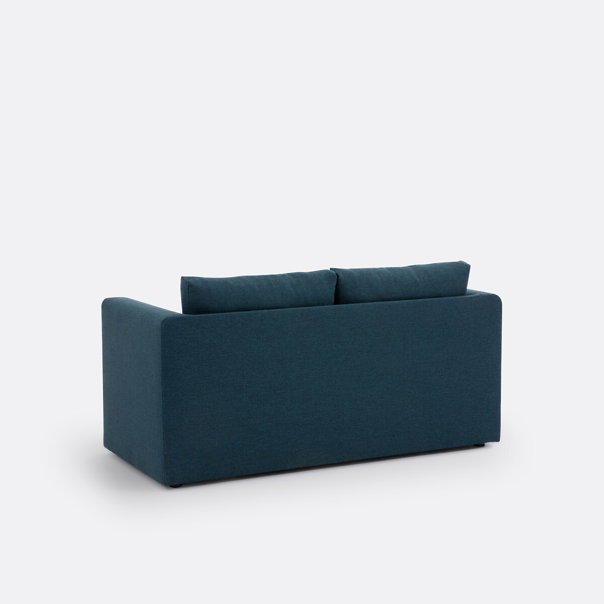 Canapé convertible, tissu texturé, 2 places, Udel bleu de prusse, SO'HOME