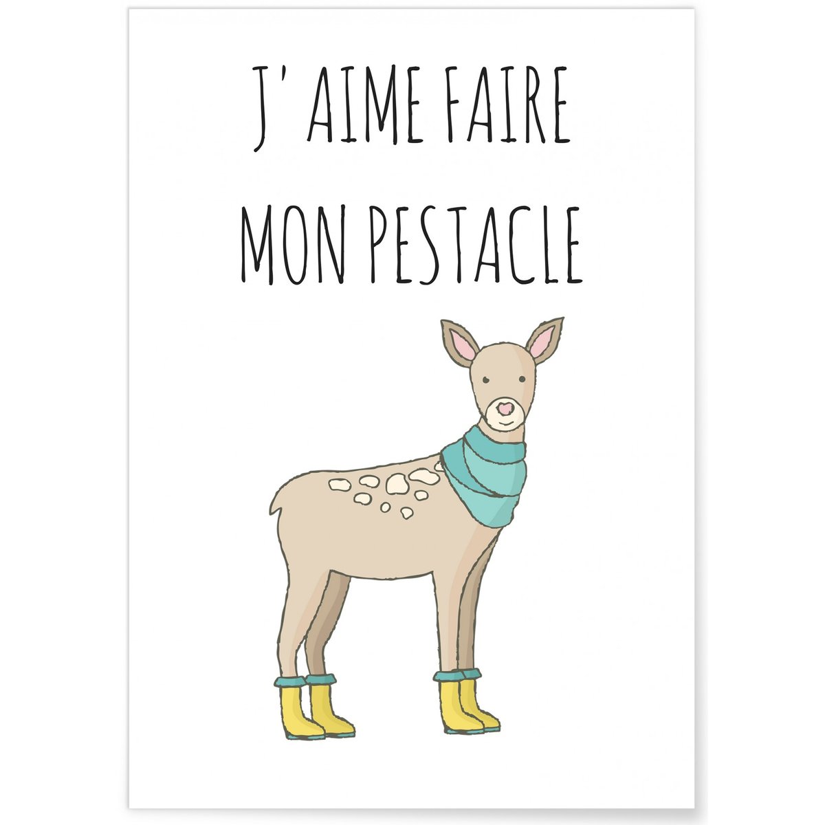 Affiche Mon Pestacle blanc, L'AFFICHERIE