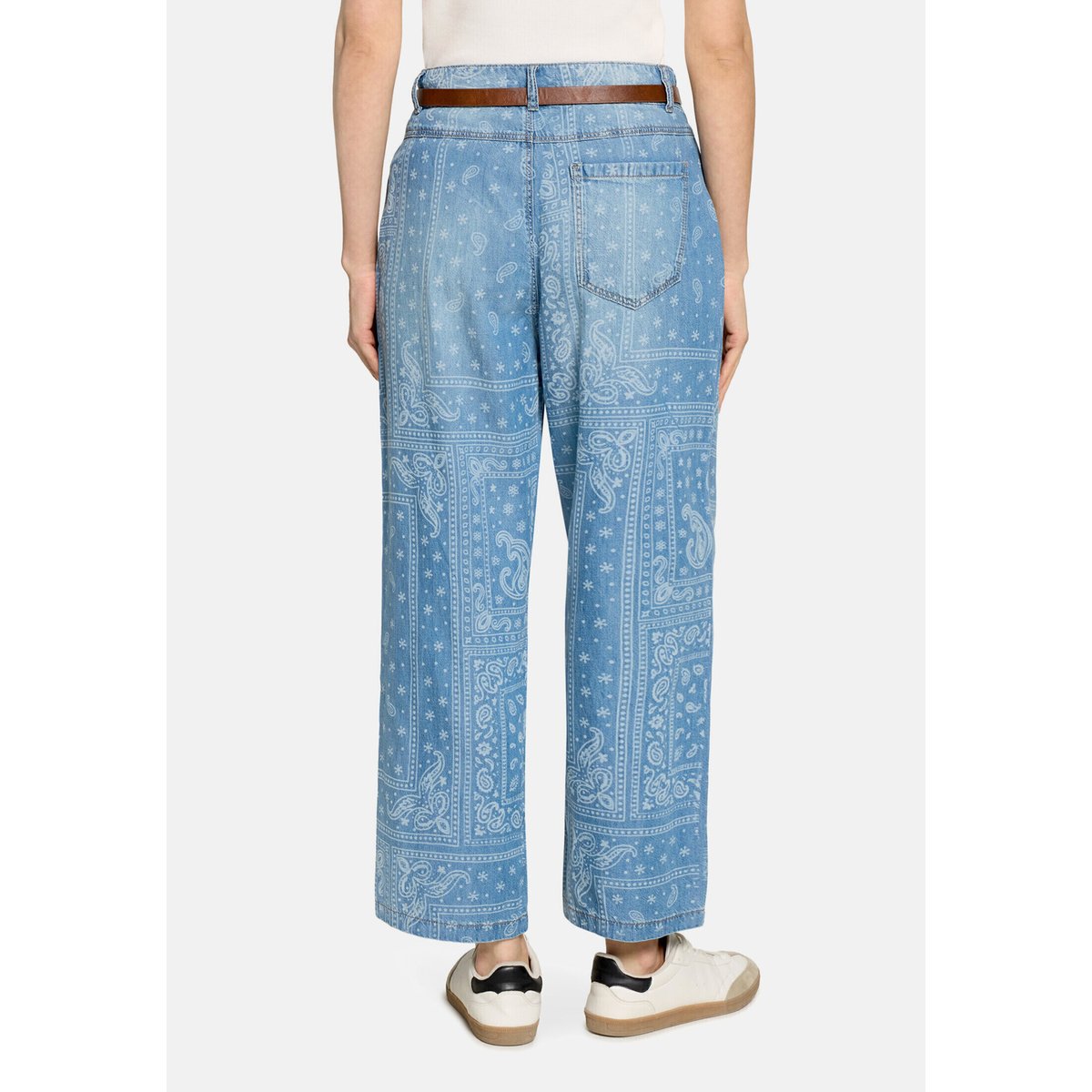 Pantalon casual à ceinture bleu, CARTOON