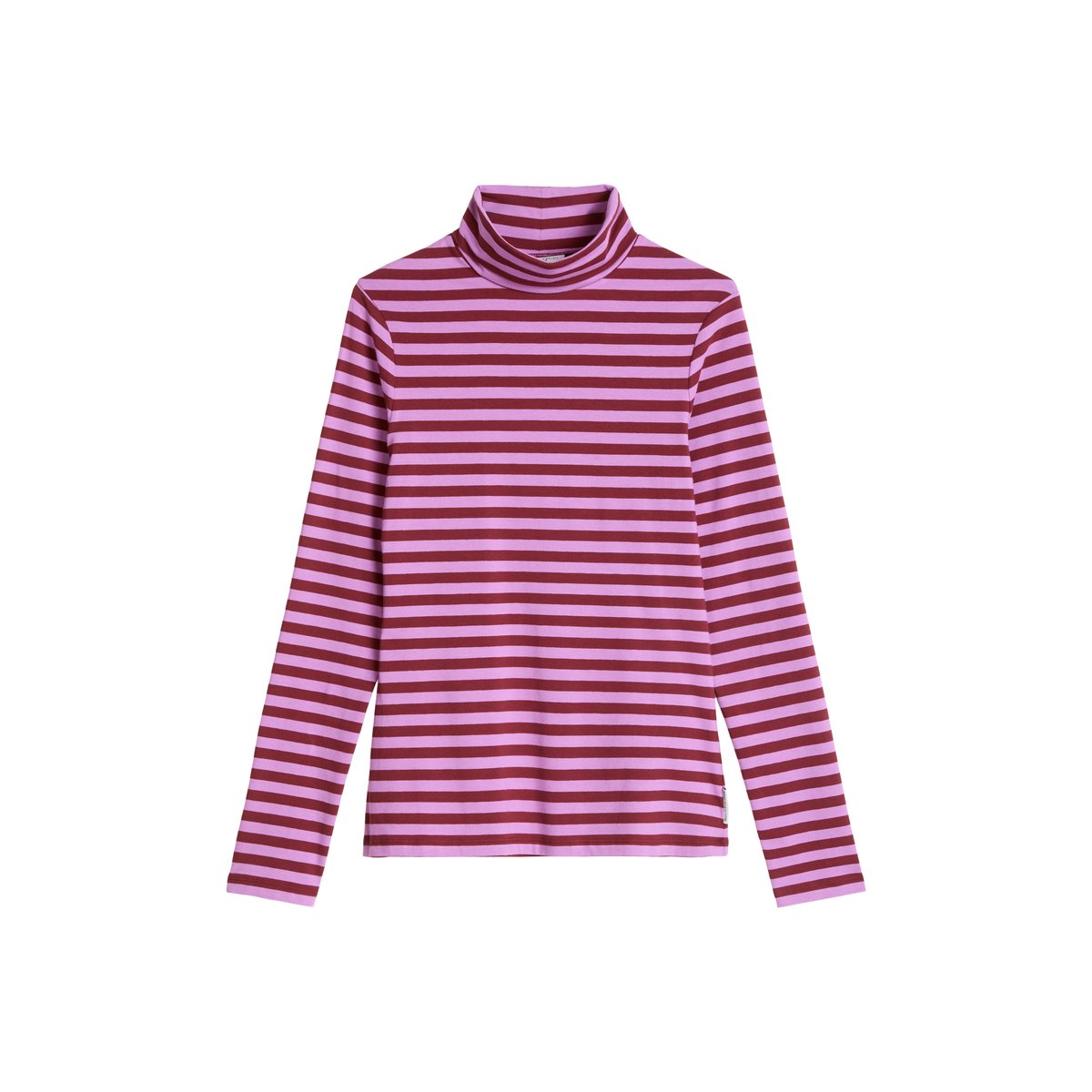 T-shirt à col roulé et manches longues, coupe ajustée en jersey simple avec élasthanne rouge, MARC O’POLO DENIM