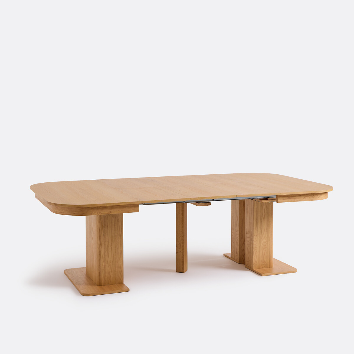 Table à manger, extensible, en plaqué chêne, 4 à 12 couverts, TOMAS coloris chêne, LA REDOUTE INTERIEURS