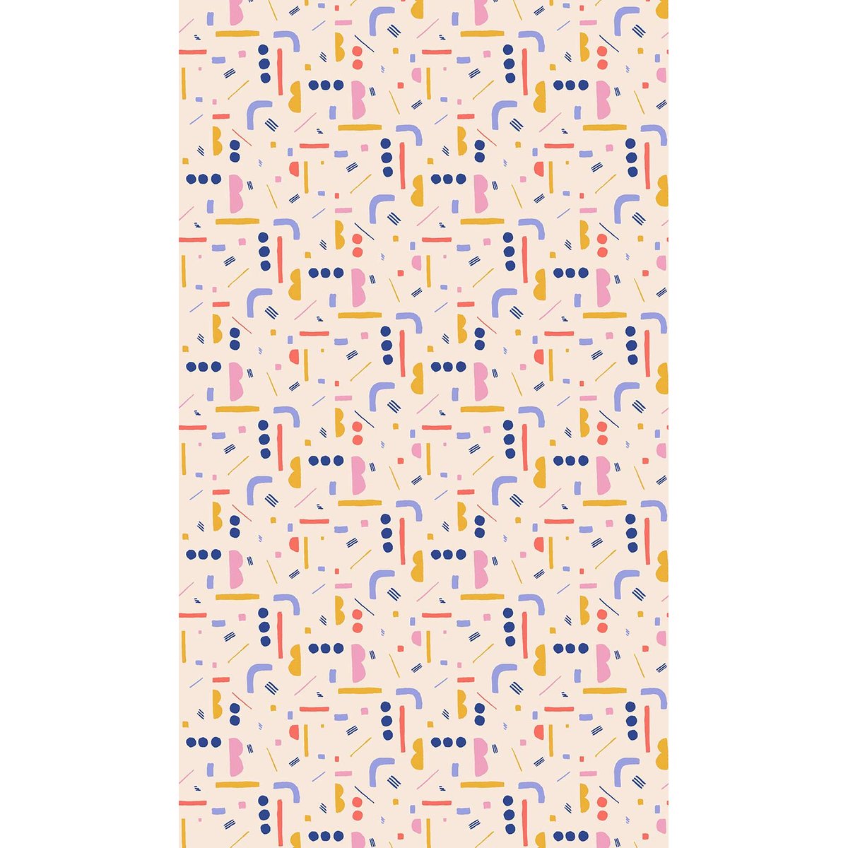 Papier peint symbolique floral rosé intissé, HEXOA