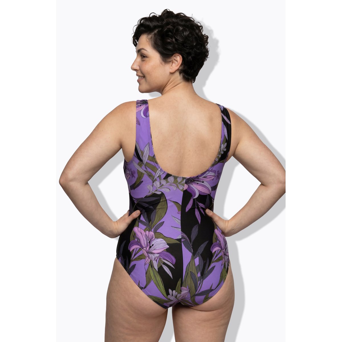 Maillot de bain motif lys noir, ULLA POPKEN