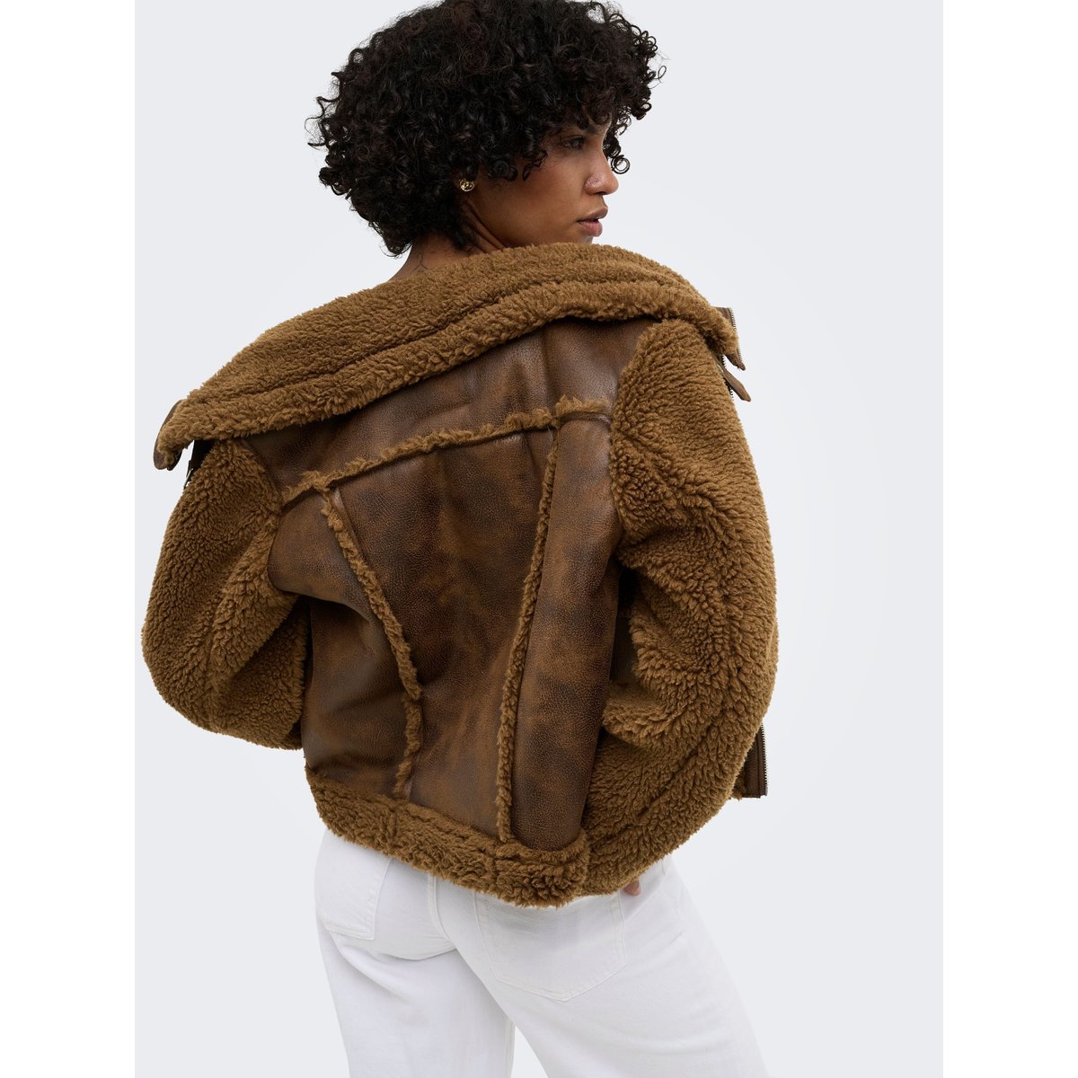 Veste En Cuir woodsmoke, ONLY