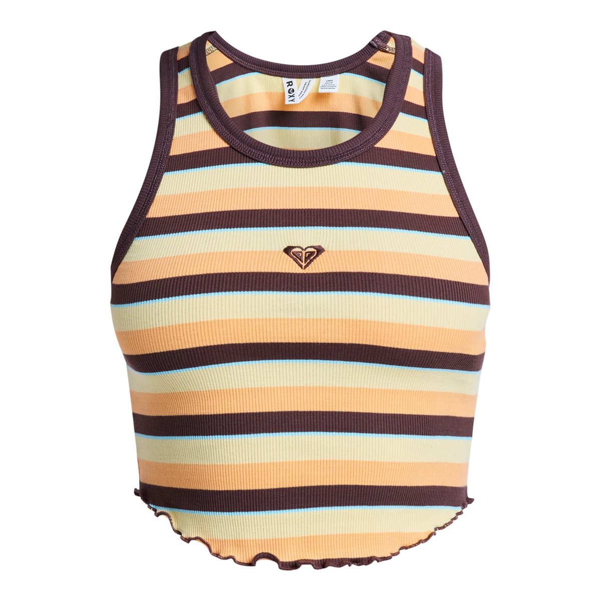 Débardeur, col rond, . marron french roast hey day stripe, ROXY