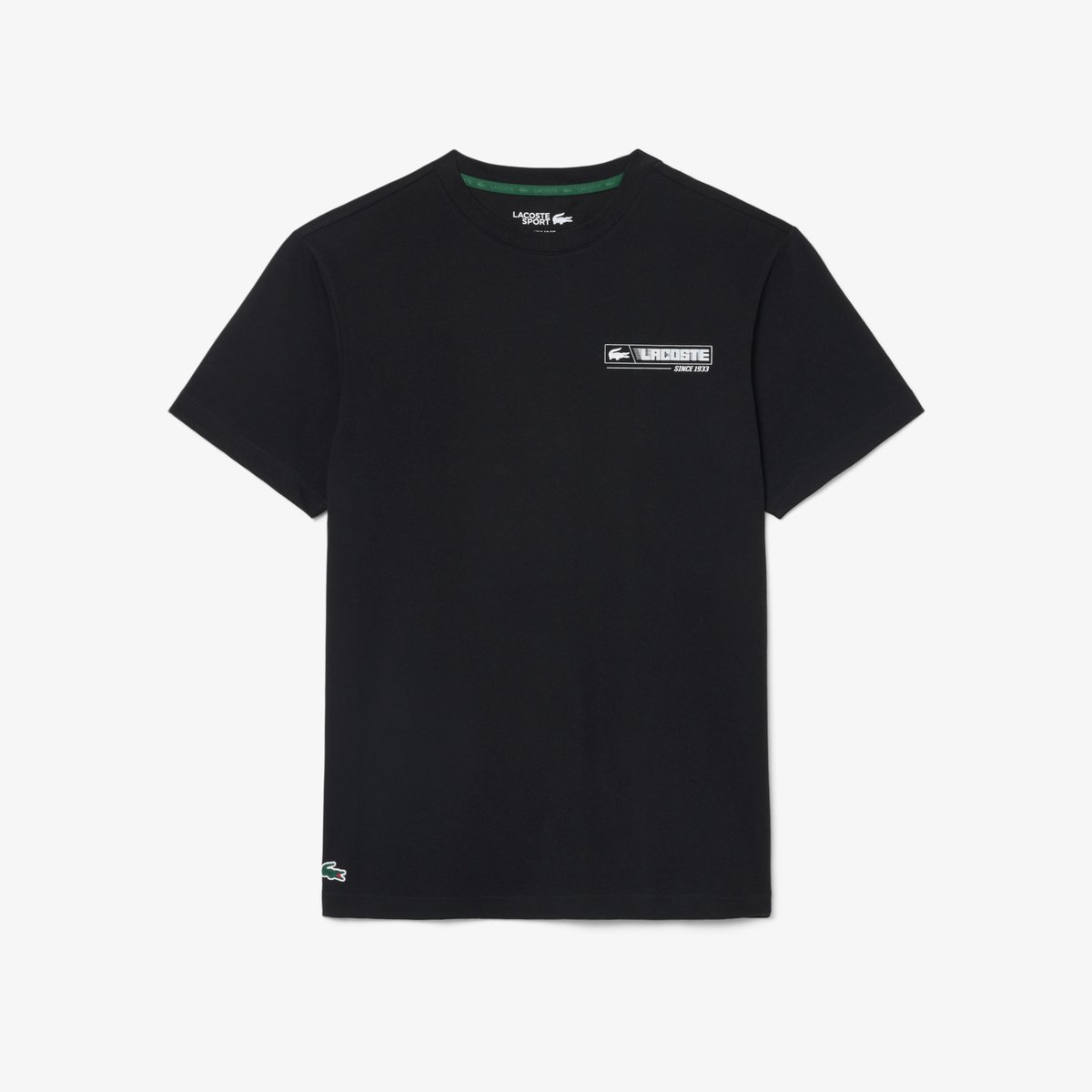 T-shirt Sport Ultra Dry imprimé noir-258, LACOSTE